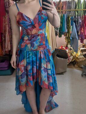 NWOT Hutch Sample high low Multi Watercolor Floral